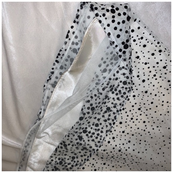 White House Black Market black & white dotted strapless cocktail dress size 0 - Picture 5 of 7